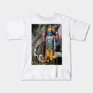 Hindu God sculpture with horse carriage Kids T-Shirt